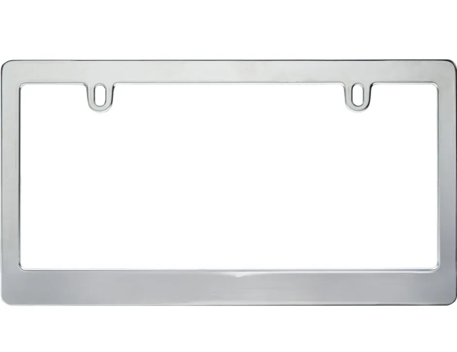 16530 – CRUISER License Plate Frame, Plain Design Polished Stainless Steel Frame Only Fits All Standard 6 Inch Length...